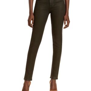 Rag & Bone Nina High-Rise Ankle Cigarette Coated Olive Green 29